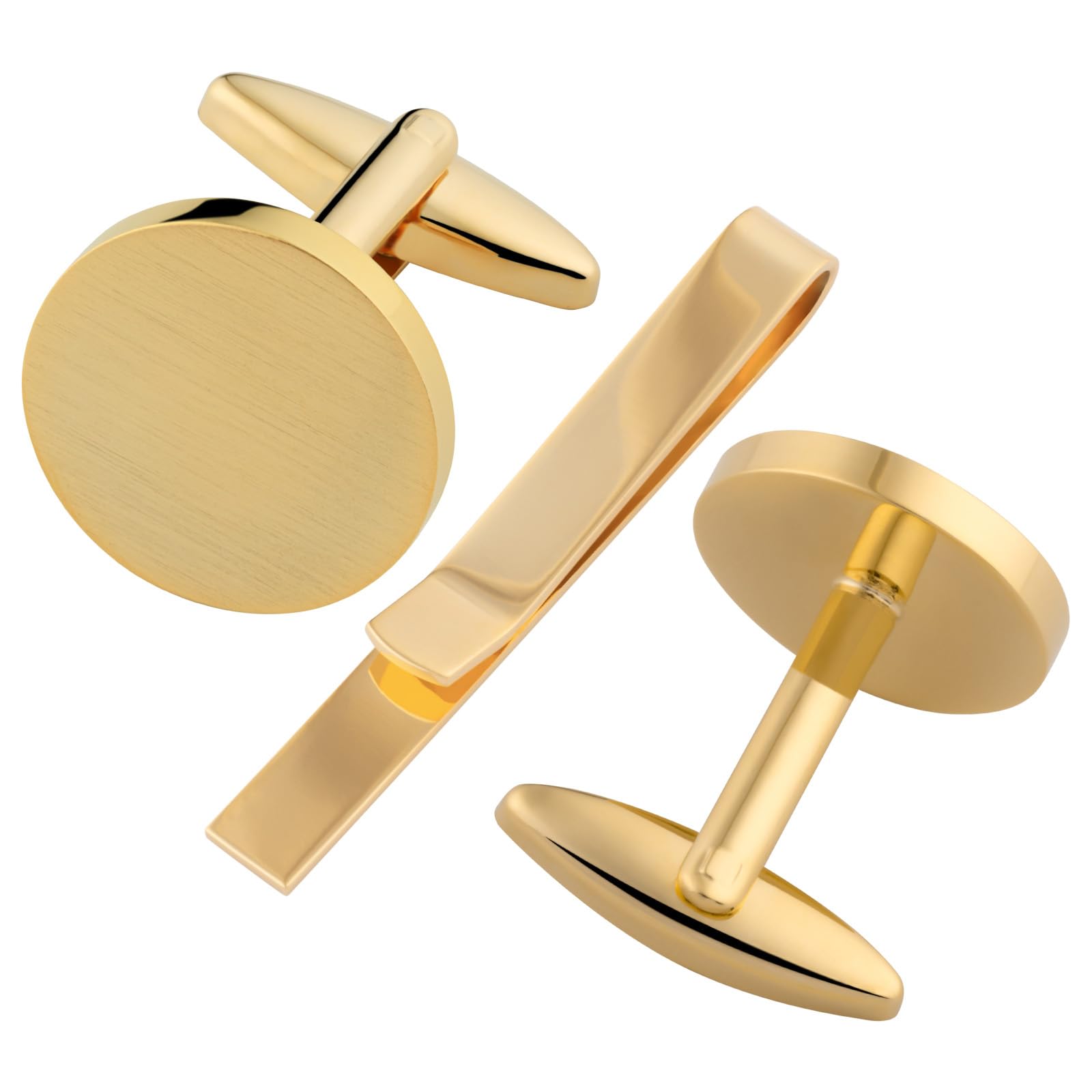 GWD Cufflinks and Tie Clip Set for Men Personalized Cuff Links Business Wedding Father's Day Gift