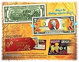 2018 Chinese Lunar New Year U.S. $2 BILL GOLD HOLOGRAM YEAR OF THE DOG Red