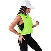 SweatyRocks Women's Sleeveless Workout Top Gym Activewear Crop Tank Top Open Side Shirt for Athletic Exercise Running