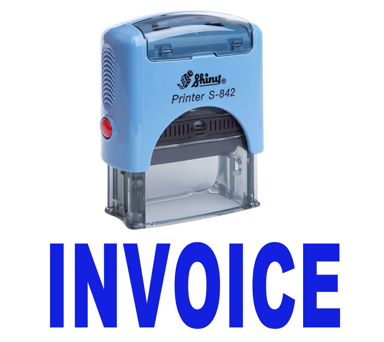 Invoice Self Inking Rubber Stamp Office Stationary Custom Shiny Stamp