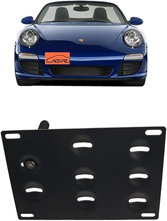 Amazon Jgr レーシングカー ドリル不要 牽引アイ フロントバンパー 牽引穴フック ナンバープレートマウントブラケットホルダー アダプター交換キット ポルシェ911 924 ボクスターなど用 ナンバーカバー ホルダー 車 バイク
