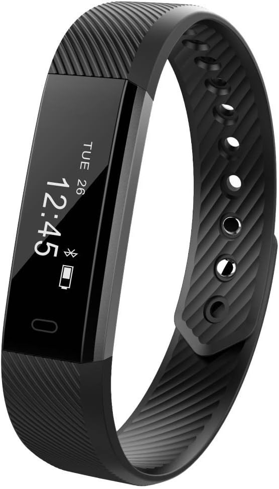 MaxxFit Fitness Tracker, Smart Watch Activity Tracker with Slim Touch Screen: Waterproof Sport Wristband Pedometer, Sleep Monitor, Calorie Counter, Call Notification Push for iOS and Android