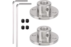 ANCIRS 2 Pack 8mm Flange Coupling Connector, Rigid Guide Steel Model Coupler Accessory, Shaft Axis Fittings for DIY RC Model Motors, High Hardness Coupling Connector-Silver. (2 pcs 8mm)