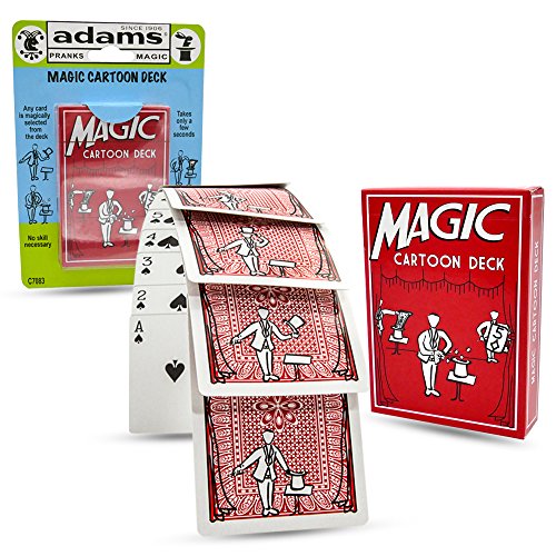 Adams Pranks and Magic - Magic Cartoon Deck Magic Trick - Classic Novelty Magic Toy