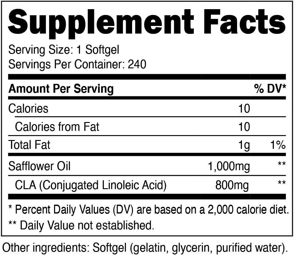 Nutricost CLA (Conjugated Linoleic Acid) 800mg, 240 Softgels: Health & Personal Care