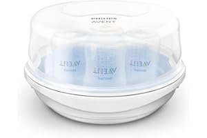 Philips AVENT Microwave Steam Sterilizer for Baby Bottles, Pacifiers, Cups and More, SCF281/05