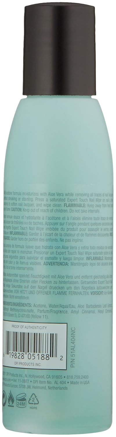OPI Nail Polish Remover, Expert Touch, Non-Drying Formula, 3.7 Fl Oz: Premium Beauty