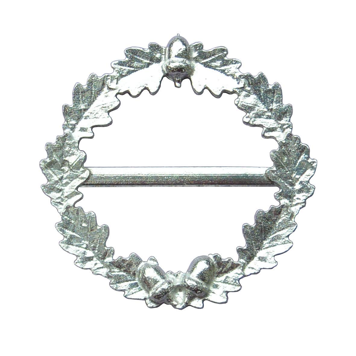 Oak Leaf Scarf Ring, Oak and Acorn Design, Handmade in Fine Pewter by William Sturt