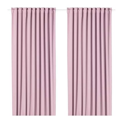 Ikea Majgull Blackout Curtains 1 Pair Light Pink 904 177 92 Size