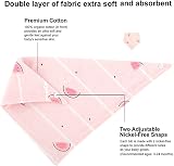 Discoball Lovely Baby Bandana Drool Bibs 10 Pack Pink Adjustable Snaps view 2