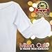 Newborn Long Sleeve T-Shirts (4-Pack) White Cotton Undershirts Bodysuit | Comfort Essentials | Girls & Boys Mitten Cuffs | 0-3 Months