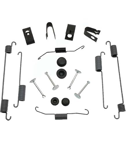 Power Stop B1004L Rear Brake Shoes - Semi-Metallic, Black Coated, Professional Grade For Auto Repair