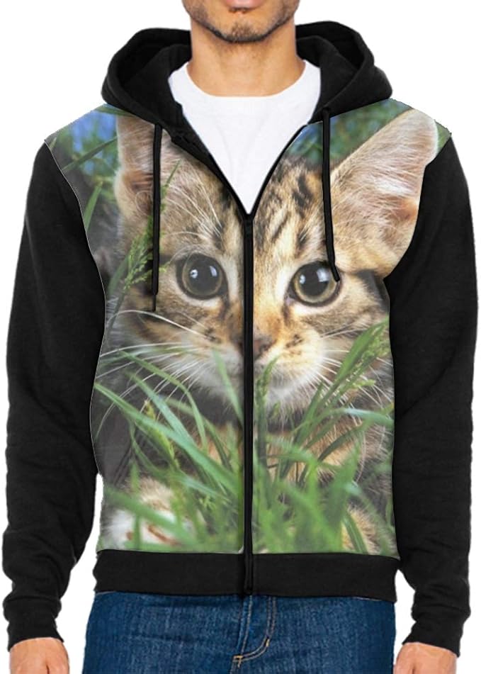 Men's Fashion Sweatshirt Mens Long Sleeve Beautifull Cat