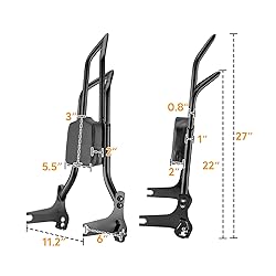 Mofun 27" Passenger Sissy Bar Backrest Sharp Style
