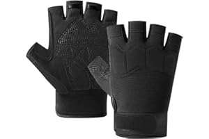 Towintec Fingerless Tactical Gloves, Padded Lightweight Breathable Climbing Glove for Rock, Motorcycle, Climbing, Cycling, Tree, Sail, Outdoor Sports