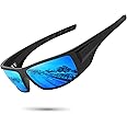 Ofwin Polarized Sports Sunglasses for Men Women Unbreakable Frame Cycling Fishing Wrap Around Sunglasses UV400 Protection