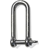 US Stainless Stainless Steel 316 Long D Shackle 3/16" (5mm) Marine Grade Dee