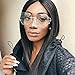 Pro Acme Fashion Oversized Rimless Sunglasses Women Clear Lens Available (Clear)