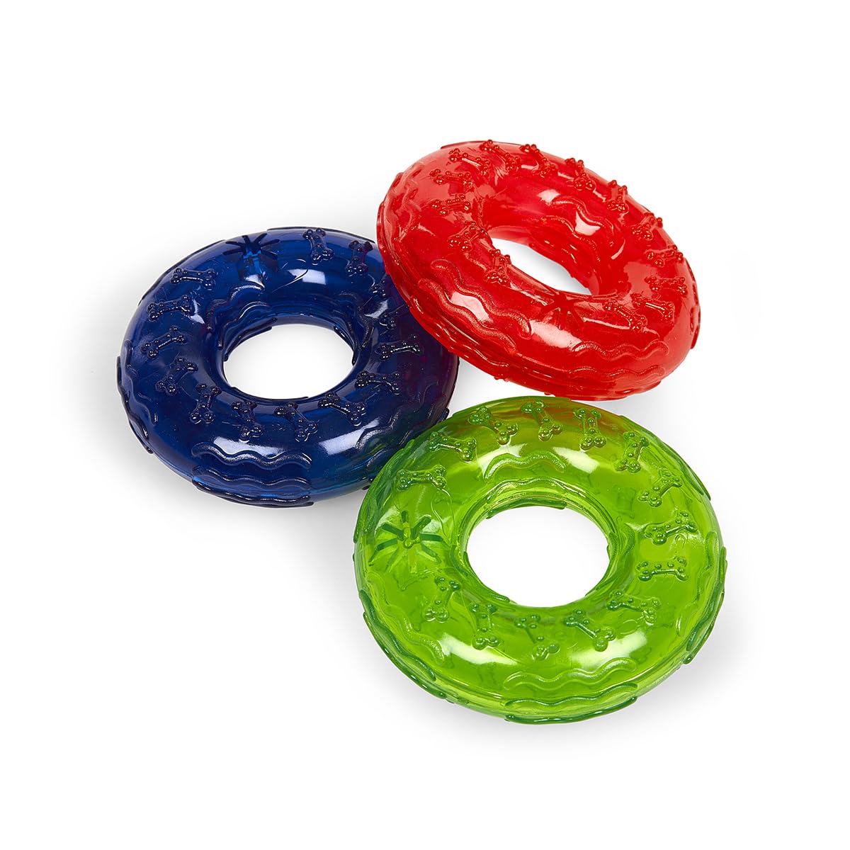 Petface (Toyz by Petface) Play Ring Dog Toy, Blue/Green/Pink (One Colour Supplied at Random)