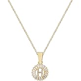 LLIYSOUN Initial Necklaces for Women - 14K Gold Plated Letter Layered Personalized Round Zirconia Jewelry - Valentines Day Gifts