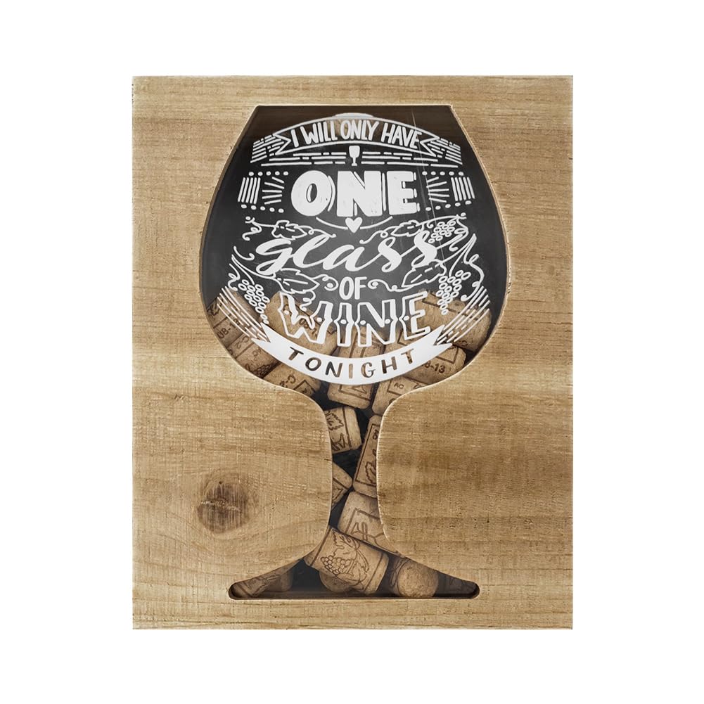 Fosinz Wine Cork Holder Shadow Box,Wine Lovers Cork Cap Collector Collection Shadow Box Frame,Wood Cork Holder Wine Decor For Home Kitchen and Bar (Rectangular, 19.5cm x 25cm)