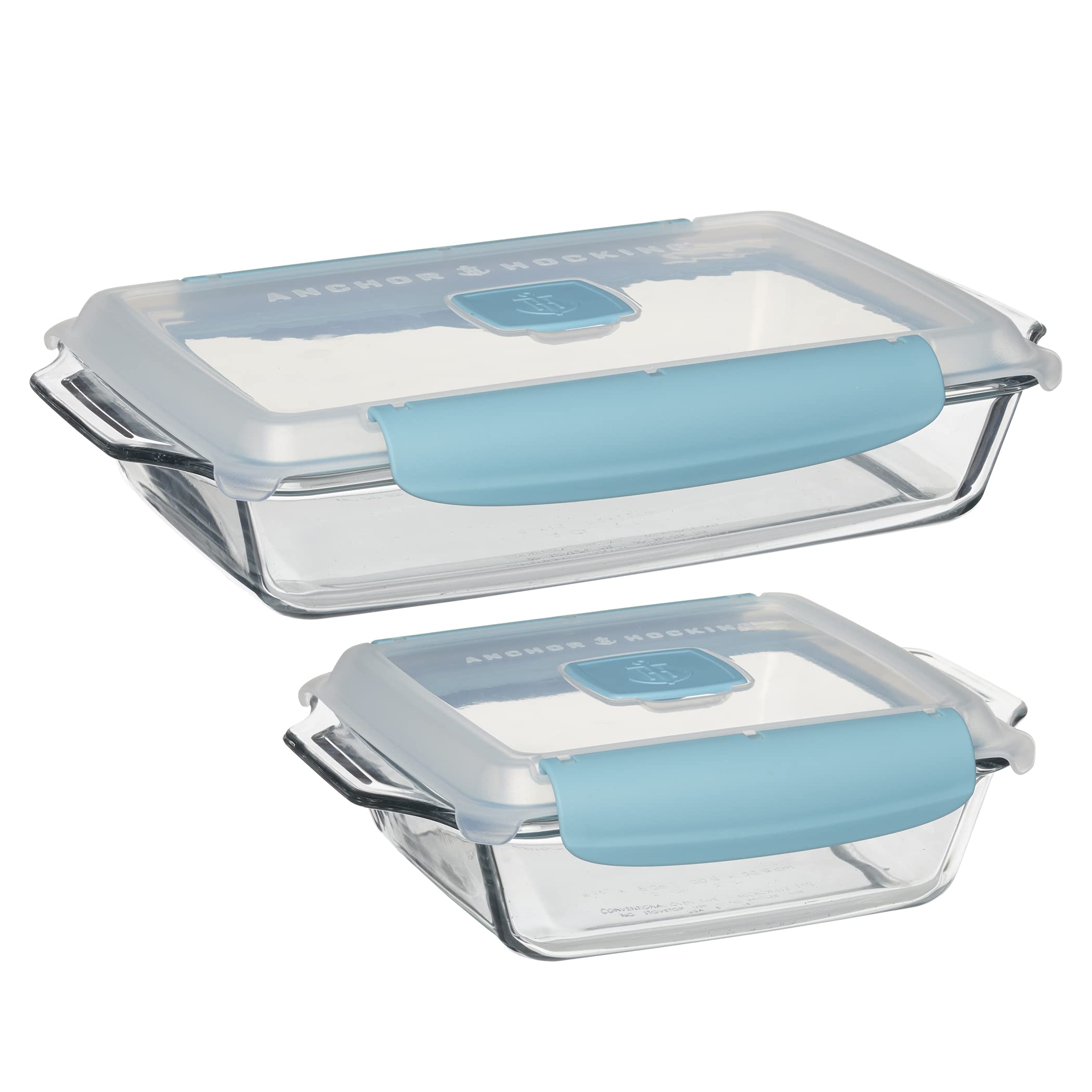 Photo 1 of ***MISSING PARTS***
Anchor Hocking 4 Piece Truelock Locking Lid Bakeware Set - 3 Quart Baking Dish and 8 Inch Square Cake Dish