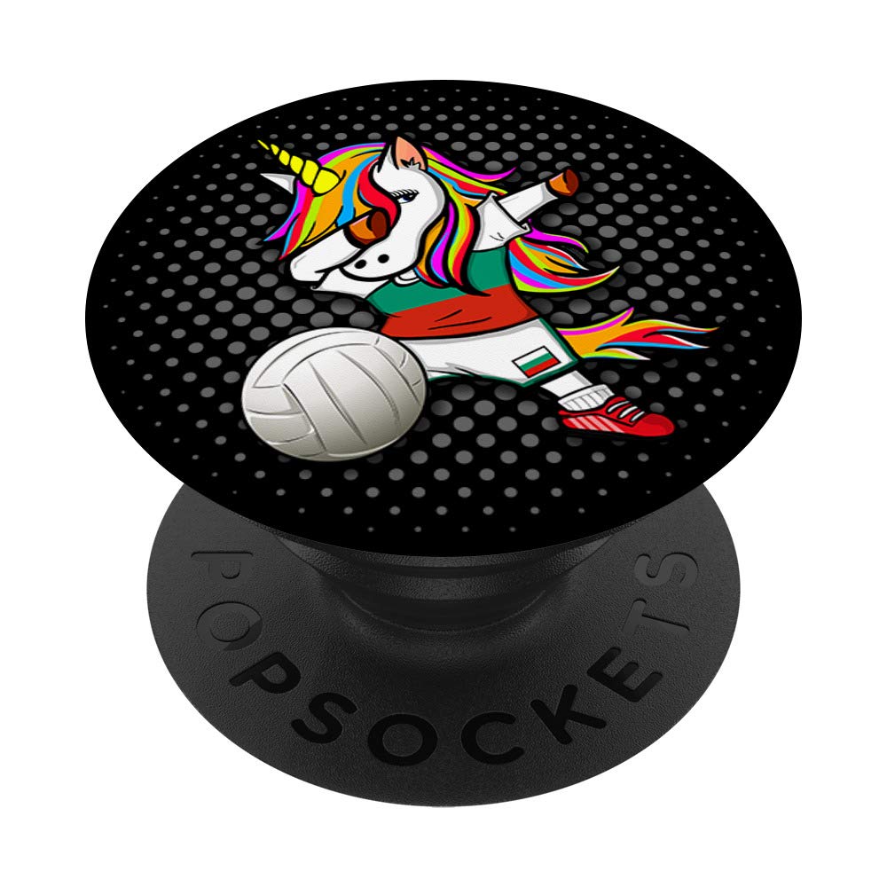 Dab Unicorn Bulgaria Volleyball Fans Jersey Bulgarian Flag PopSockets PopGrip: Swappable Grip for Phones & Tablets