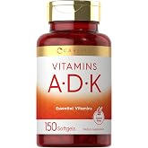 Carlyle Vitamin ADK Supplement | 150 Softgels | With Vitamins A, D3 (5000 IU), K1, K2 (as MK-4 &amp; MK-7) | Non-GMO, Gluten Free