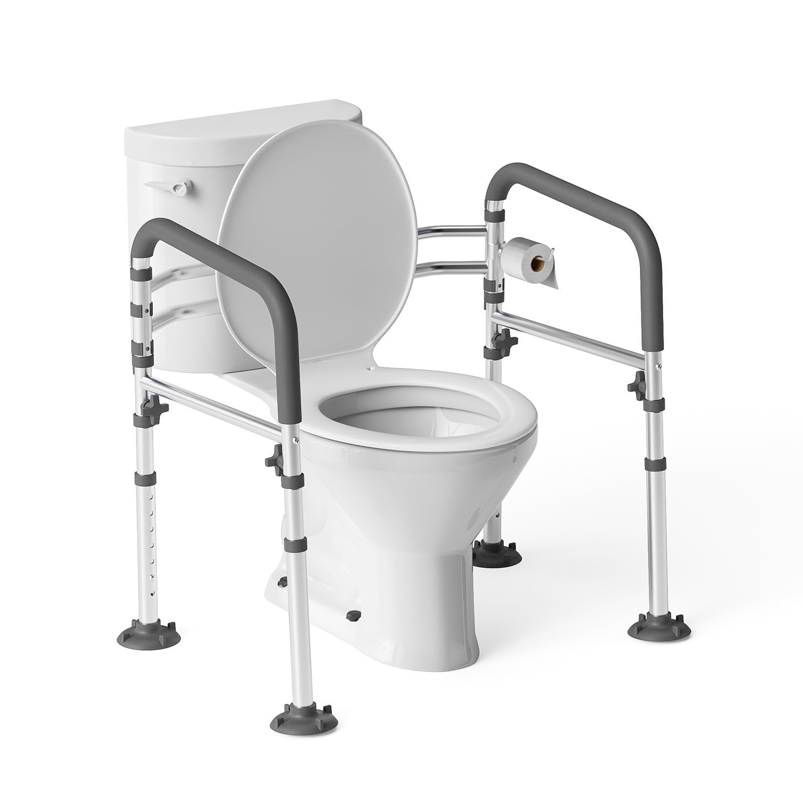 Photo 1 of Loyoda Toilet Safety Rail,Height-Adjustable Toilet Frame Width-Adjustable Toilet Handles Foldable Toilet Rail Provides Support for Seniors ? Pregnant ?Disabled