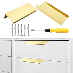 Cionyce 6 Pack Hidden Cabinet Pulls 3.15"/80mm