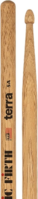 Vic Firth Terra 5AT Drum Stick 5A 16in 0.565in Hickory Tear Drop Tip view 4