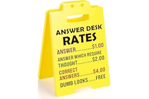 Funny Office Decor for Women Men, Gag Gifts Desk Rating Sign for Coworkers Boss, Perfect for Friends' Birthdays, Christmas an