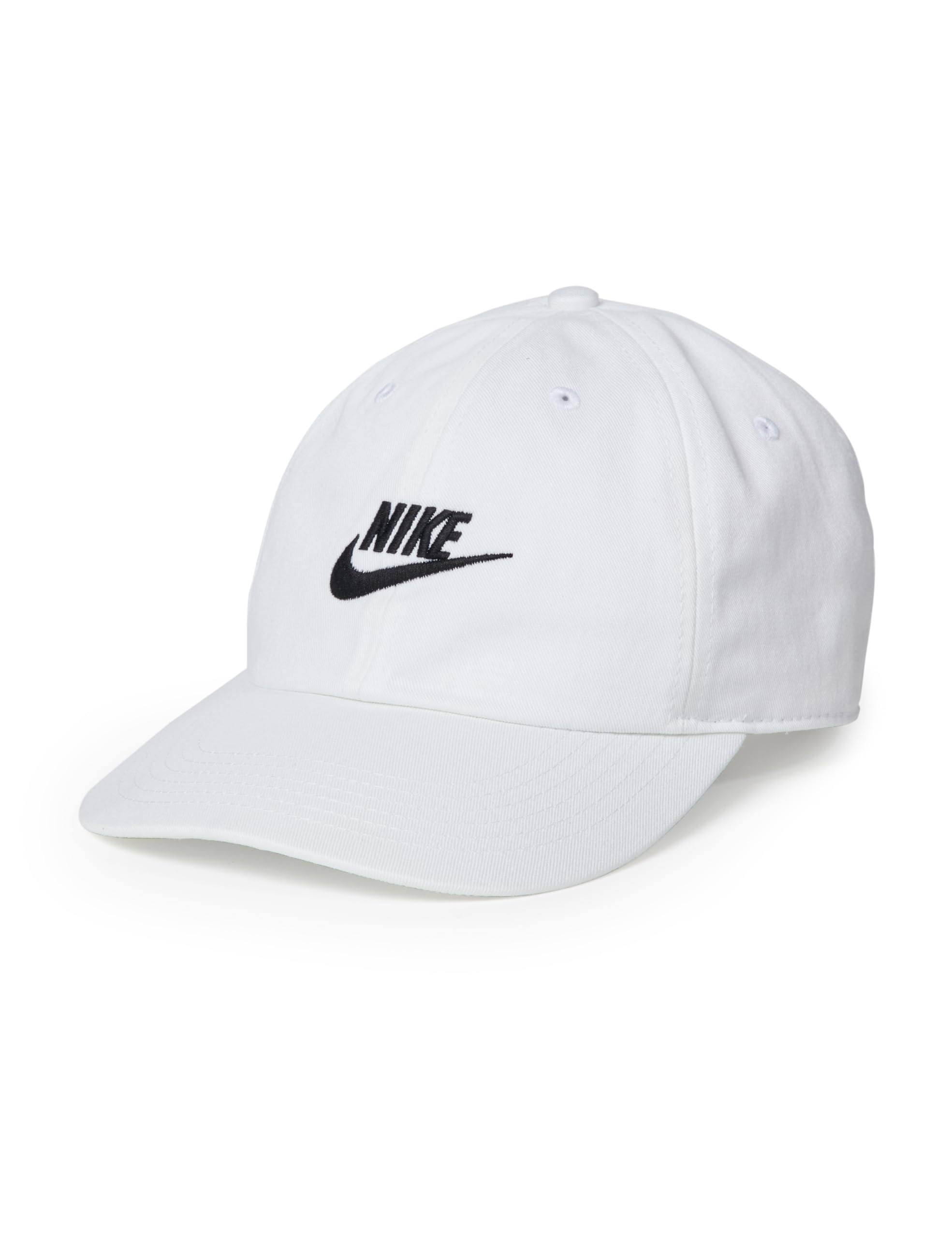 Photo 1 of (STAINED, MINOR) Nike Kid's Club Unstructured Futura Wash Cap, White/Black, 1SIZE