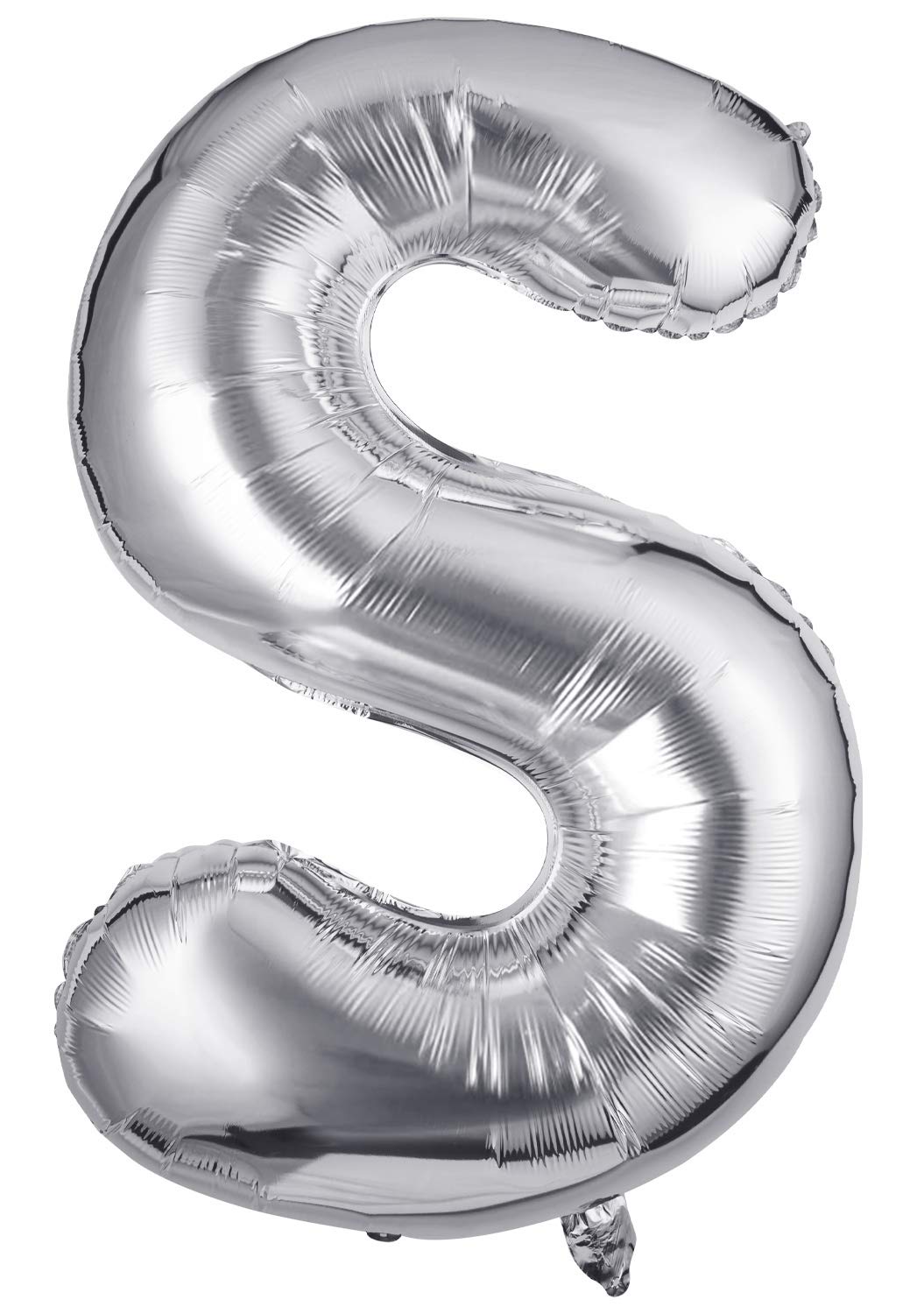 Photo 1 of Letter Balloons 40 Inch, Single Silver Letter S Balloons Aluminum Hanging Foil Film Balloon for Baby Shower, Wedding Anniversary, Graduation, Birthday Party Decoration