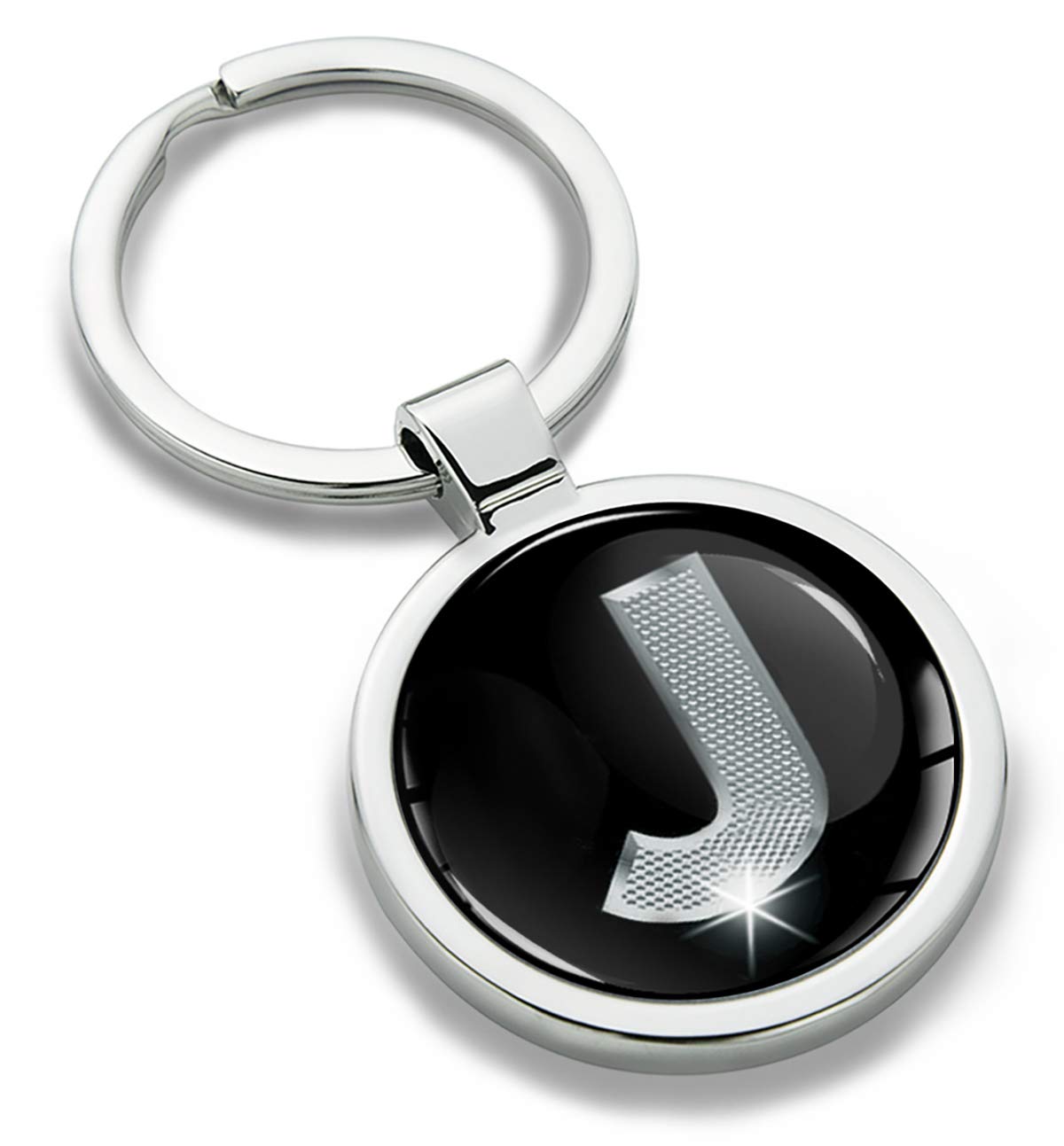 Biomar Labs Letter Keychain Alphabet Initial Keyring 3D Metal Stainless Steel Personalised Initials Charm for Car Keys House Keys Available in Silver (J in Silver KK 10) โ image 1