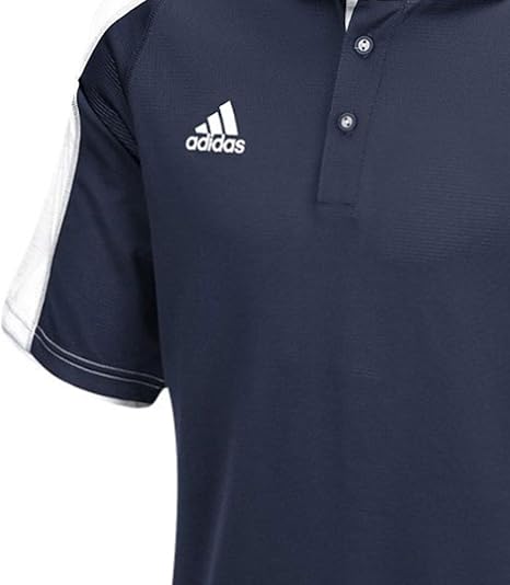 adidas men's climalite modern varsity full button polo