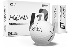 Honma D1 Distance Golf Balls,Extra Soft Feel with Long Distance,High Speed Core with Low Spin Design,Low Compression Golfballs Perfect for Men,Women Beginners,1 Dozen
