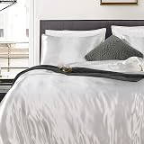 Loussiesd Hotel White Comforter Cover Single Silk Like Satin Bedding Set view 3