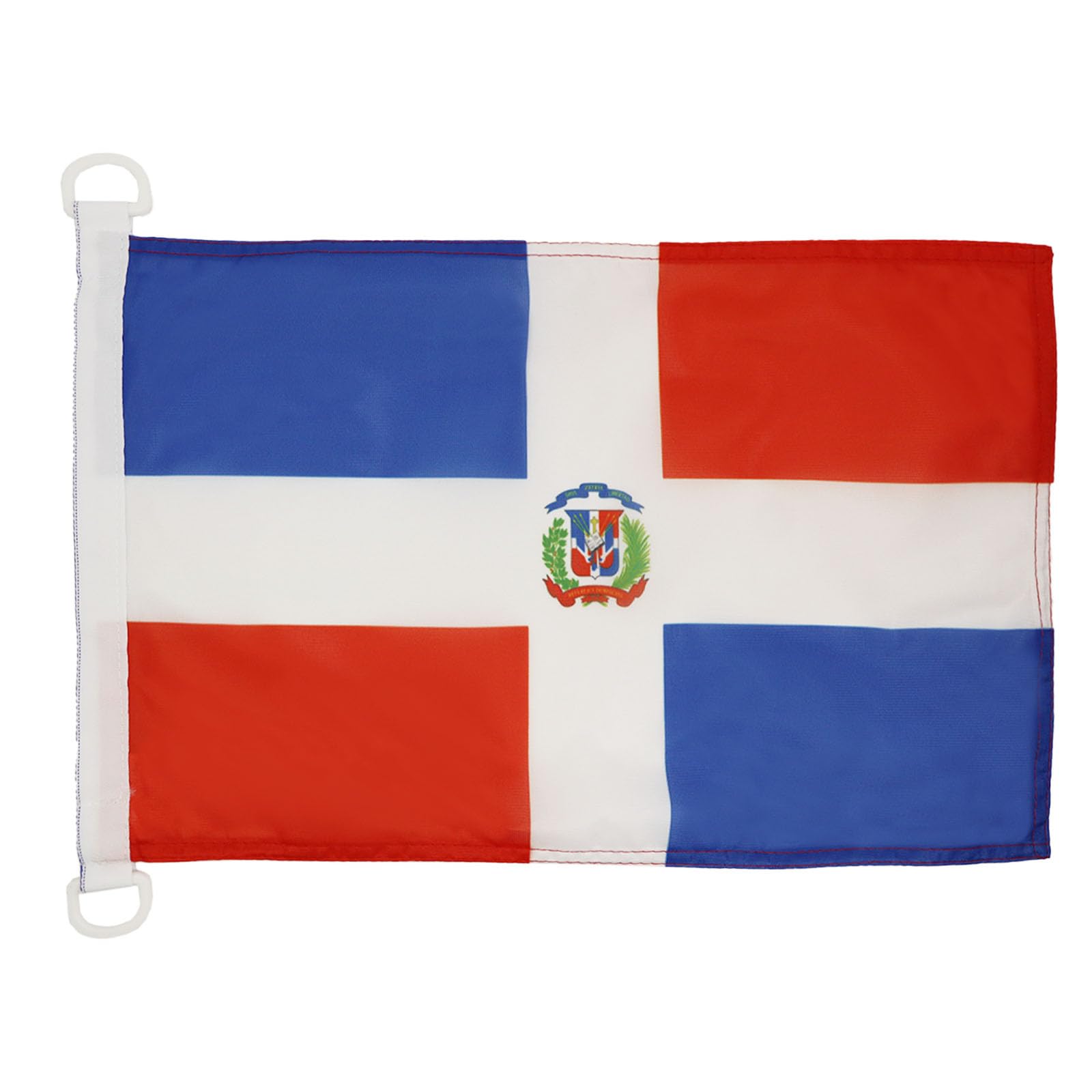 AZ FLAG - Dominican Republic Nautical Flag - 18'' x 12'' - For Outdoor and Boat - Dominican Banner Knitted Polyester with Two Plastic Rings - Vivid Colors - 12x18 in - 45x30 Cm