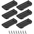 Catekro 6Pcs Kitchen Cabinet Handles and Pulls, Pull Handle Invisible Door Knob for Cupboard Drawer Cabinet Wardrobe Accessories for Bathroom Cabinets and Drawers, Cabinet Hardware (Black)