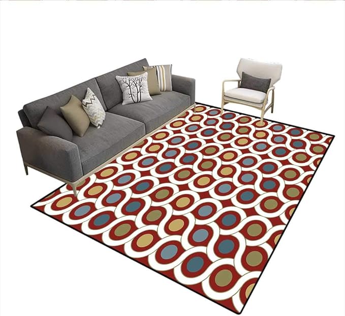 Tapete para Piso, diseño geométrico con Forma de Diamante, Cuadrados