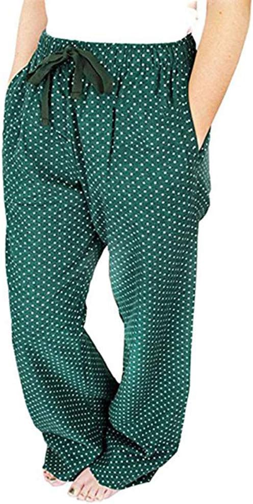 Ladies Soft Checked/Polka Dot Lounge Pyjama Bottoms Sleepwear Cotton Cozy Pyjama Pants