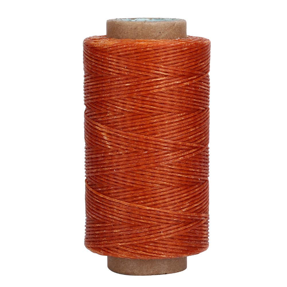 250Meter/820.2ft Waxed Thread, 150D Flat Waxed Cord for Leather Craft DIY Bookbinding Shoe Repairing Leather Projects(Light Khaki)