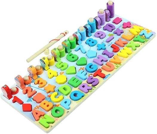 Amazon Jtlb 魚釣り おもちゃ 幾何 数字 3 In 1 多機能 マグネット 積み木 木製パズル 釣り遊び 色 認知 磁石 かわいい 釣りゲーム 木のおもちゃ 知育玩具 脳 活性化 感覚教具 指先訓練 ゲーム 子ども向け セット 木製パズル