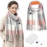 POKUSI Heated Scarf for Women Men, Eletric Heated Scarf with Rechargeable Battery 5000mAh, Ideal Gift for Christmas