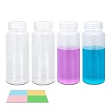 ASEVAT 6.8oz 4Pack Wide Mouth Plastic Reagent