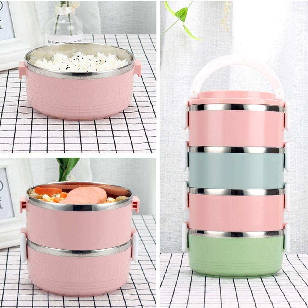 MelysUS Multi-layer Stainless Steel Thermal Insulated Lunch Box Food Storage Container Lunch Boxes