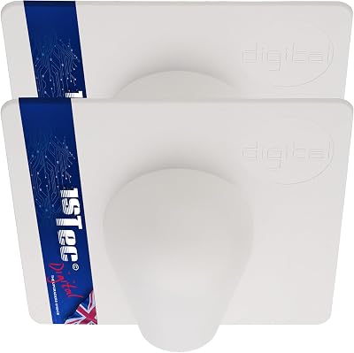 1STec White Drill Hole Damage Cable Tidy Cover Shield 2 Pack
