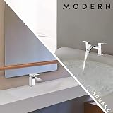 Funime Waterfall Basin Bath Taps Set Chrome Brass Sink Mixer Monobloc Double view 6