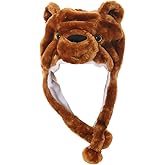 JOYHY Unisex Winter Plush Ear Flap Animal Hats
